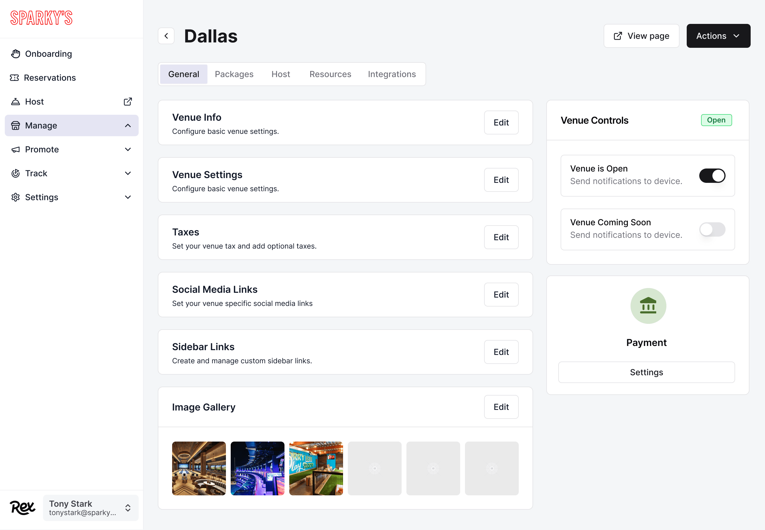 Set Venue Rules feature screenshot